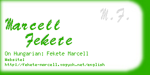 marcell fekete business card